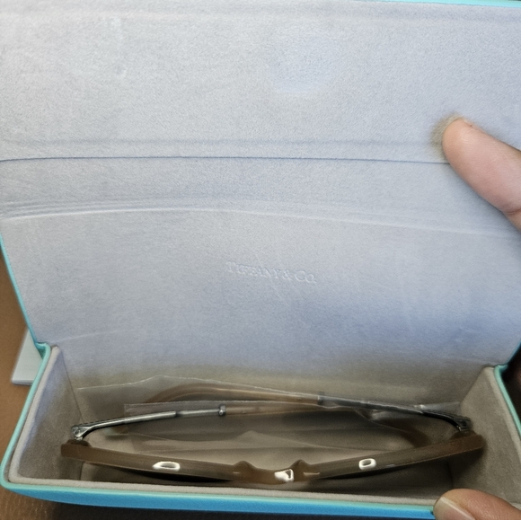 Tiffany & Co. Beige Irregular Sunglasses NWT - Picture 7 of 12